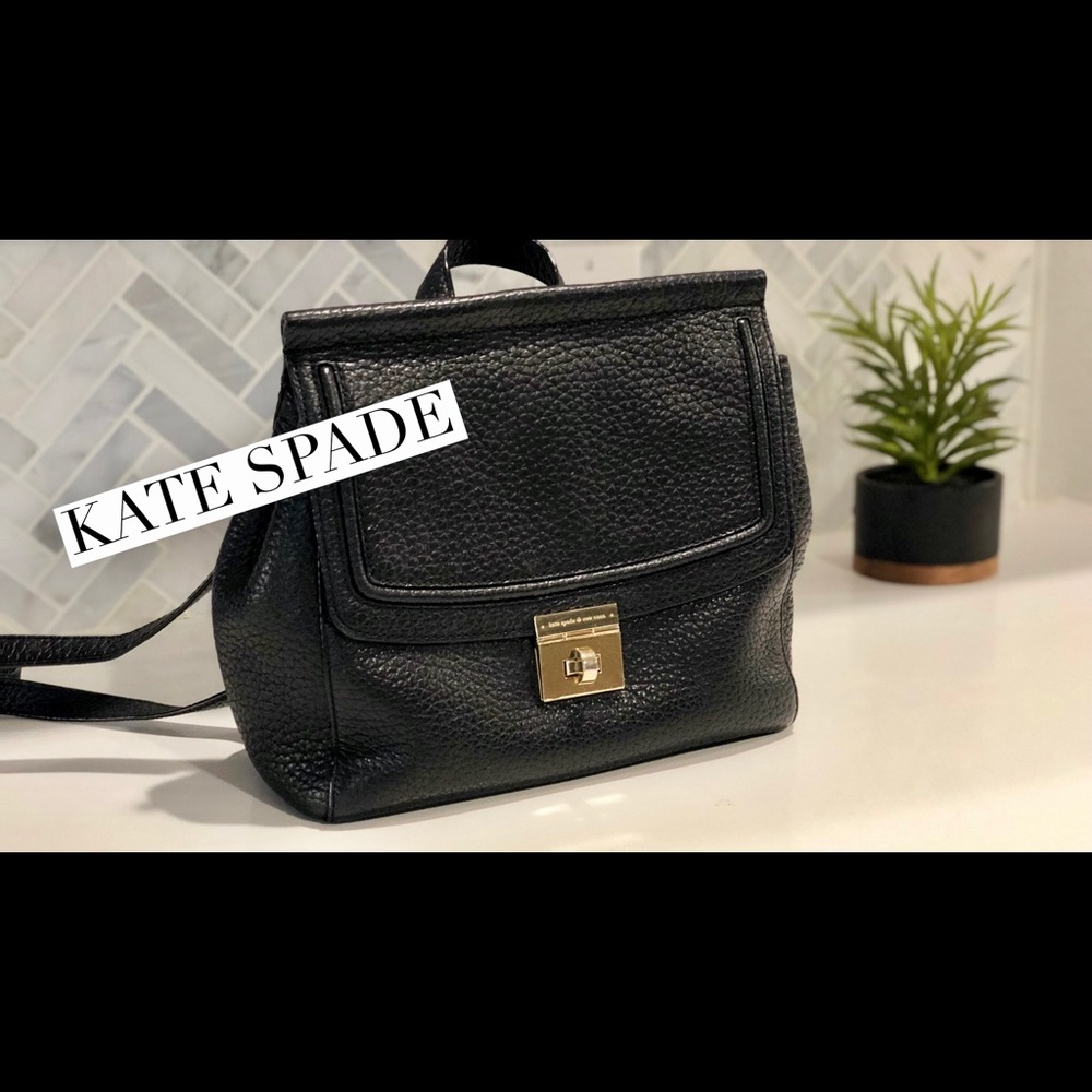 Kate Spade Back pack black leather